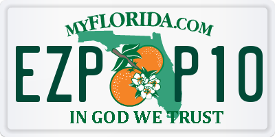 FL license plate EZPP10