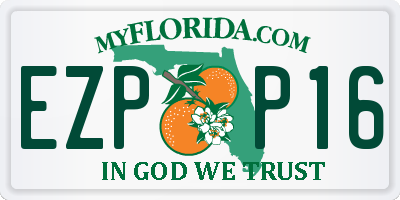 FL license plate EZPP16