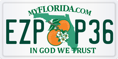 FL license plate EZPP36