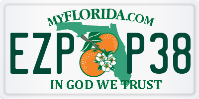 FL license plate EZPP38