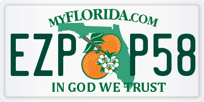 FL license plate EZPP58