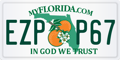 FL license plate EZPP67