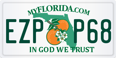 FL license plate EZPP68