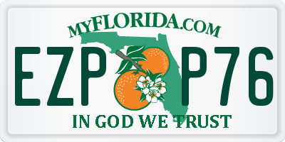 FL license plate EZPP76