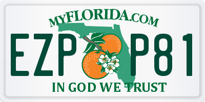 FL license plate EZPP81