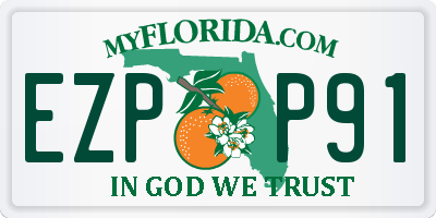 FL license plate EZPP91