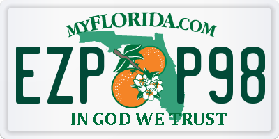 FL license plate EZPP98