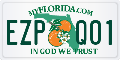 FL license plate EZPQ01