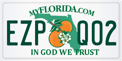 FL license plate EZPQ02