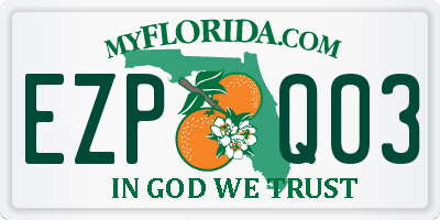 FL license plate EZPQ03