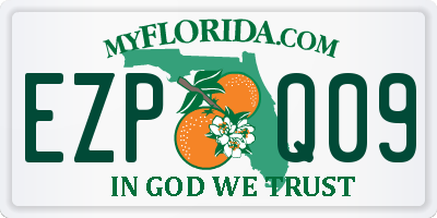 FL license plate EZPQ09