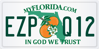 FL license plate EZPQ12