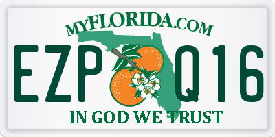 FL license plate EZPQ16