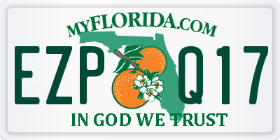 FL license plate EZPQ17