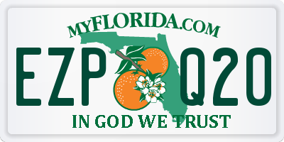 FL license plate EZPQ20