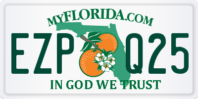 FL license plate EZPQ25