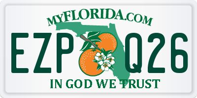 FL license plate EZPQ26