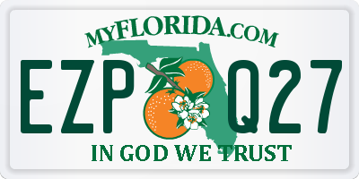 FL license plate EZPQ27