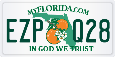FL license plate EZPQ28