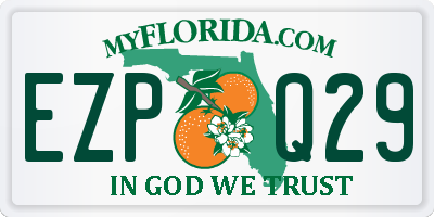 FL license plate EZPQ29