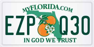 FL license plate EZPQ30