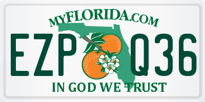 FL license plate EZPQ36