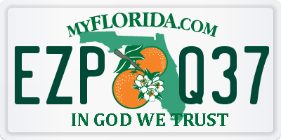 FL license plate EZPQ37