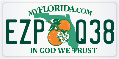 FL license plate EZPQ38