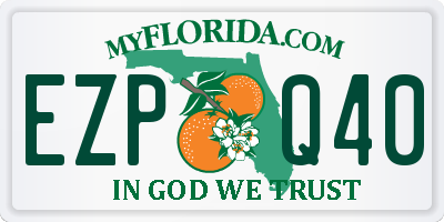 FL license plate EZPQ40
