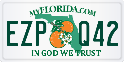 FL license plate EZPQ42