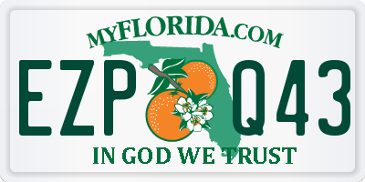 FL license plate EZPQ43