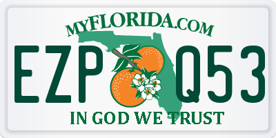 FL license plate EZPQ53