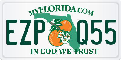 FL license plate EZPQ55