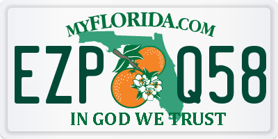 FL license plate EZPQ58