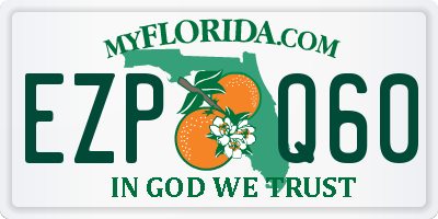 FL license plate EZPQ60