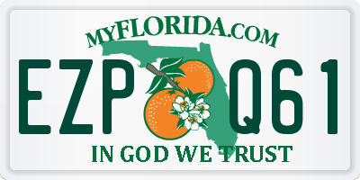 FL license plate EZPQ61