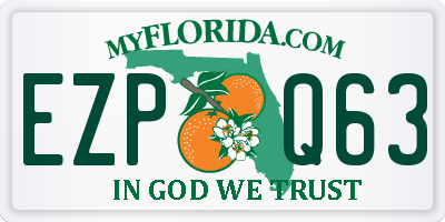 FL license plate EZPQ63