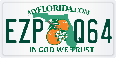 FL license plate EZPQ64
