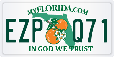 FL license plate EZPQ71
