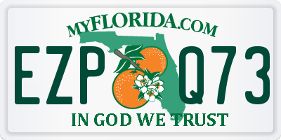 FL license plate EZPQ73