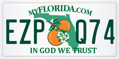 FL license plate EZPQ74