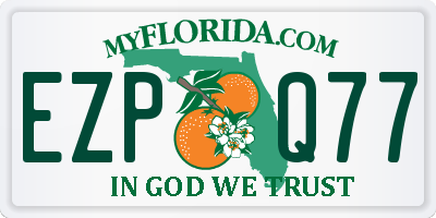 FL license plate EZPQ77