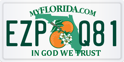 FL license plate EZPQ81
