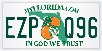 FL license plate EZPQ96