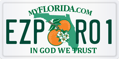 FL license plate EZPR01
