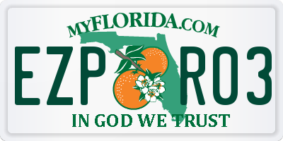 FL license plate EZPR03