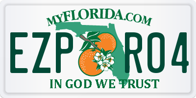 FL license plate EZPR04