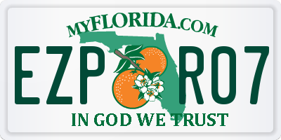 FL license plate EZPR07