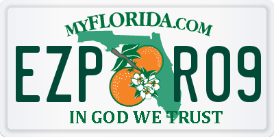 FL license plate EZPR09