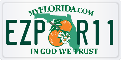 FL license plate EZPR11